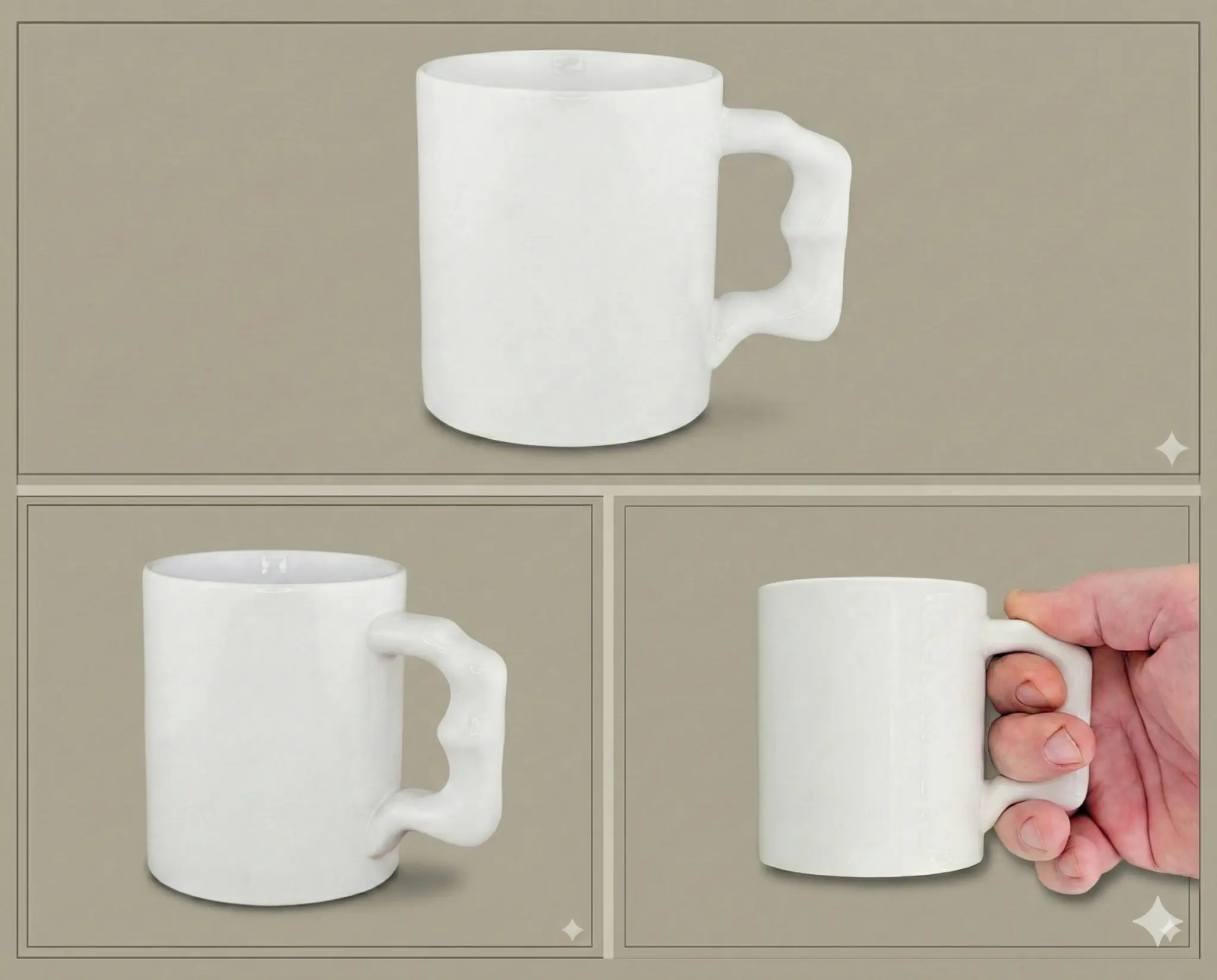 ErgoMug Comfort 11 - 11oz Ergonomic Ceramic Mug Blank